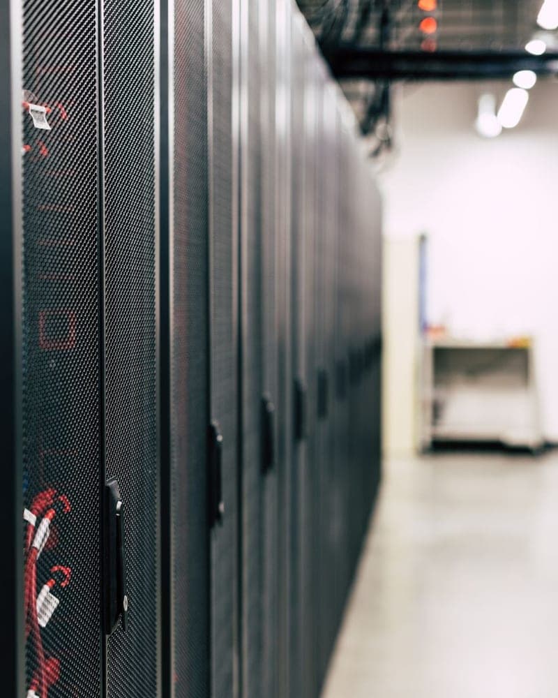 Representação abstrata de um rack de servidores monitorado